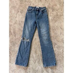Pistola Distressed Women's High-Rise Straight-Leg Stretch Jeans Size 24
